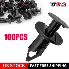 8mm Bumper Clips Car Auto Hole Plastic Rivets Fastener Fender Push Pin 100 Piece