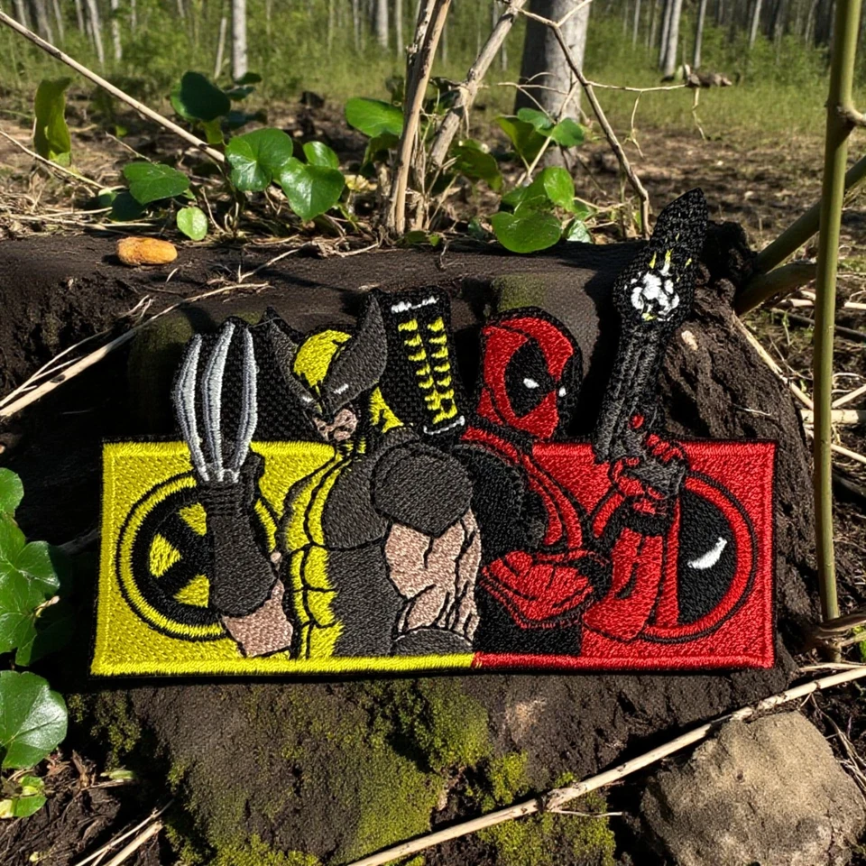Deadpool & Wolverine Embroidery Patch 4" X 2.87 - Image 2 of 4
