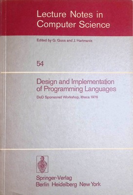 Design and Implementation of Programming Languages: Proceedings of a DoD Sponsor