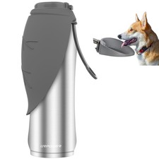 27 Oz Large Dog Water Bottle, Double Wall Insulated Stainless Steel Dog Trave...