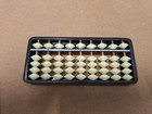 Vintage Japanese ABACUS - 1960s in original box, white stones on wooden pegs — photo 1