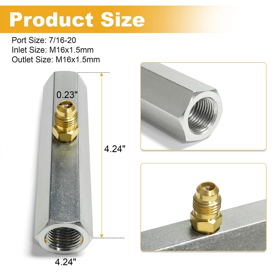 Adaptador probador de presión regulador de combustible de inyección del cuerpo del acelerador para GM TBI 87-95 Foto 4 de 4