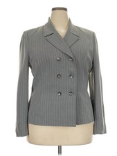 Le Suit Women Gray Blazer 18 Plus