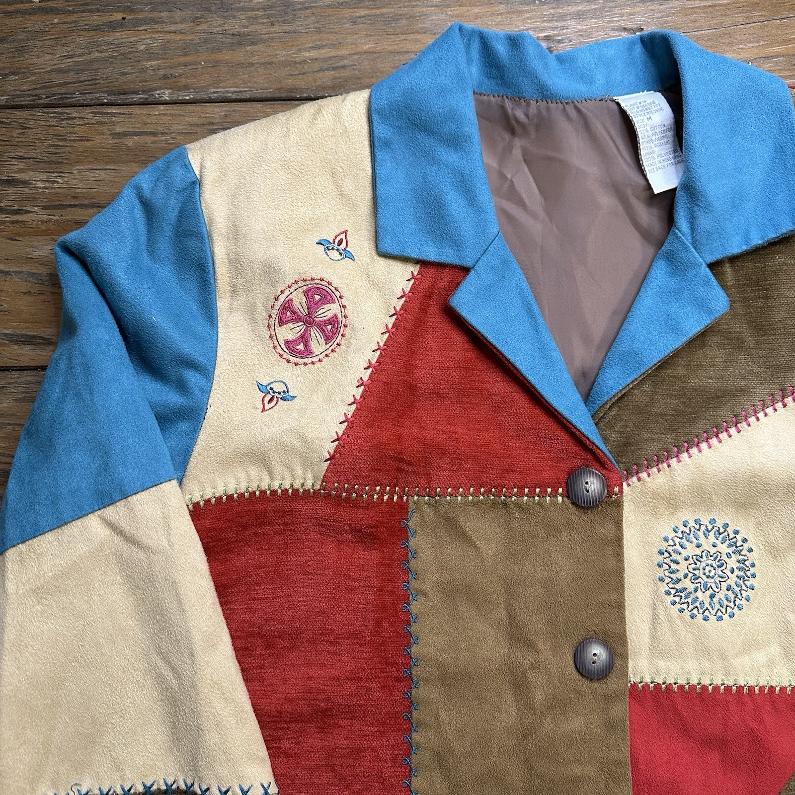 Women's Vintage Multicolor Embroidered Patch Work… - image 3