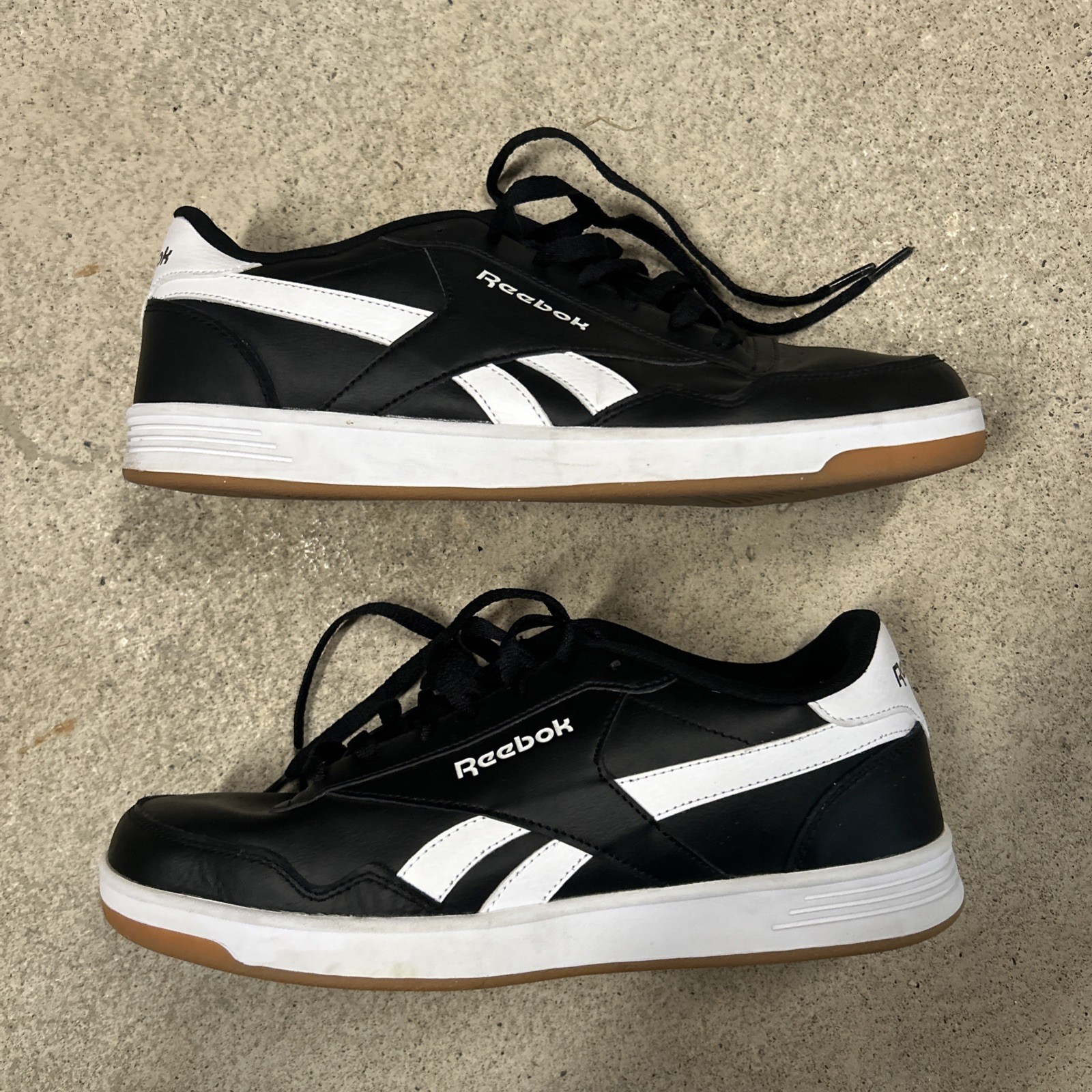 Reebok Royal Techque T Shoes Mens 12 Black White Athletic Trainers Sneaker