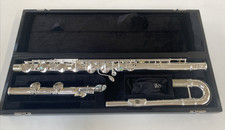 Mint Open Box Di Zhao DZB-100 Silver Plated Bass Flute; with Case, Care Kit