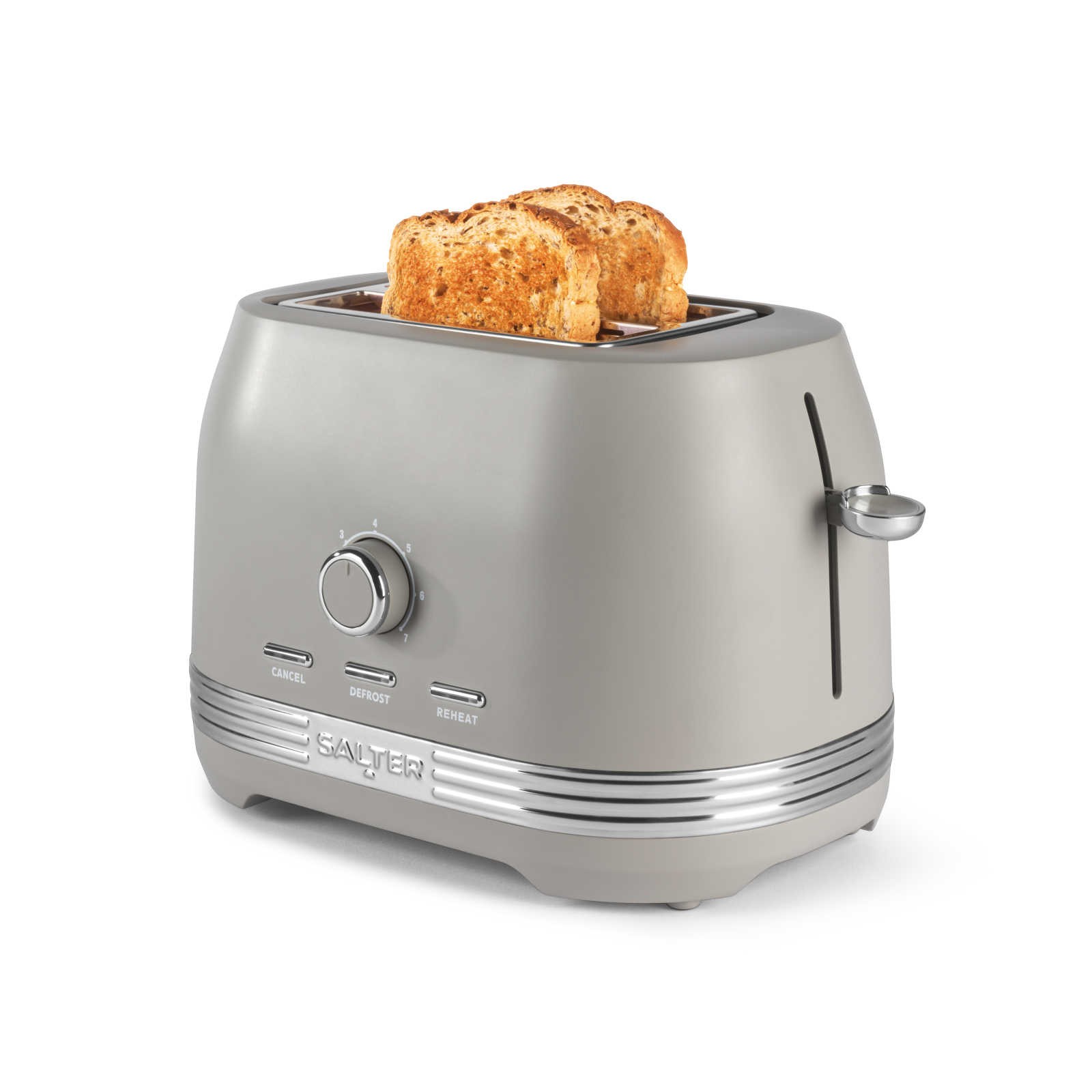Salter Rise Ek6651 2-Slice Toaster - Grey, Silver/Grey - Image 4