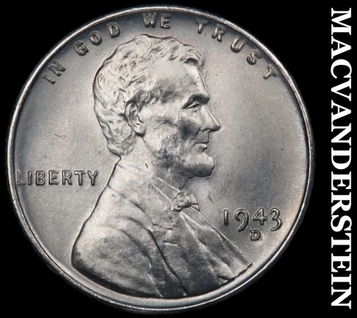 1943-D Lincoln Wheat Cent- Choice Gem Brilliant Uncirculated No Reserve #J2195