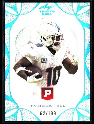 Leaf 2024 Trinity Pristine Tyreek Hill #97 Serial Numbered /199 Dolphins NFL
