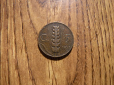 ITALY 5 CENTESIMI 1921 COIN (817)