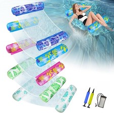 Inflatable Pool Floats Adult 5 Pack Multi-Purpose Pool Float Water Hammock Pool