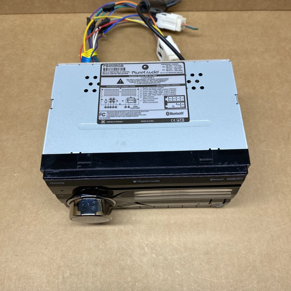 Car Stereo Radio Planet Audio Digital Media Bluetooth Receiver Model PB455RGB - Image 2 of 4