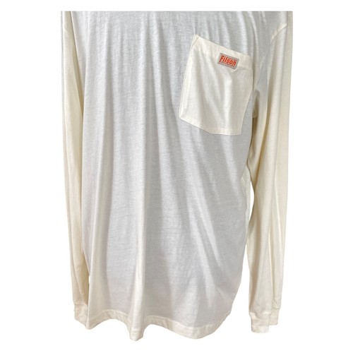 Filson T Shirt Ranger Una Tasca Off Bianco Manica Lunga Cotone Uomo XL NUOVA CON ETICHETTE - Foto 7 di 14