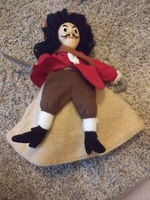 Peter Pan and Captain Hook Reversible Plush Toy - Good Condition
