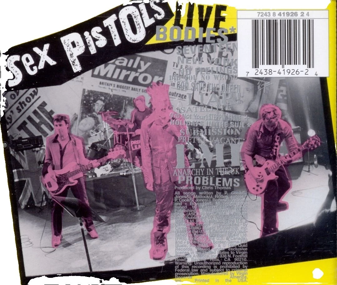 Sex Pistols rock punk/new wave CD de Música