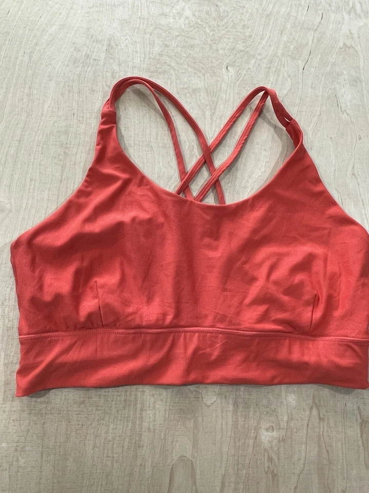 Sujetador deportivo atlético de entrenamiento con tiras para mujer Athletic Works talla XXL (20) naranja Foto 4 de 4