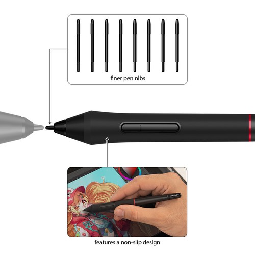XP-PEN PA2 Battery-free Stylus for Xp-pen Artist 12 Pro/13.3 Pro/22R Pro/24 Pro - Zdjęcie 3 z 7