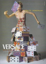 vintage VERSACE Beachwear 1-Page PRINT AD Spring 1997 KYLIE BAX Richard Avedon