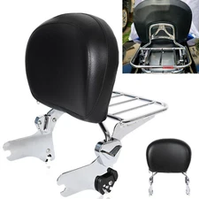 Backrest Sissy Bar Luggage Rack For Harley Touring Street Road Glide 1997-2008
