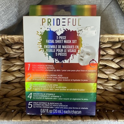 Prideful 5Piece Facial Sheet Mask Set. 20 Ml Each