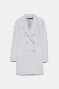 zara grey peacoat