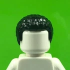 LEGO BLACK Male MINIFIGURE HAIR with Coiled Texture 21778 ( x1)