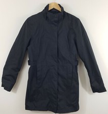 The North Face Womens HyVent Waterproof Jacket Coat Size M Black HOOD MISSING