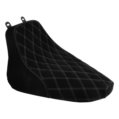 Driver Solo Seat White Stitching For Harley Heritage Softail Deluxe FLSTN 06-17 - Picture 13 of 17