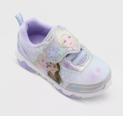 Toddler Girls' Frozen Sneakers Silver/Lavender SIZE