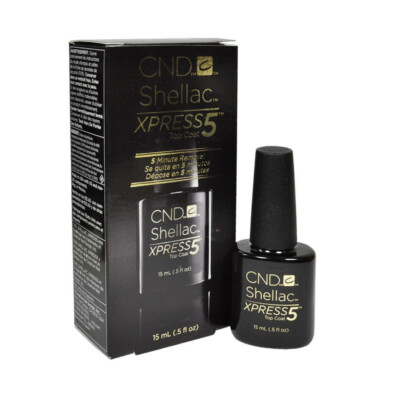 CND Shellac Xpress Top Coat 0.5 Brand New In Box Gel UV Nail Soack Off 15ml