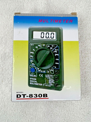 Digital Voltmeter Ammeter Ohmmeter Multimeter Volt AC DC Tester Meter No Probes