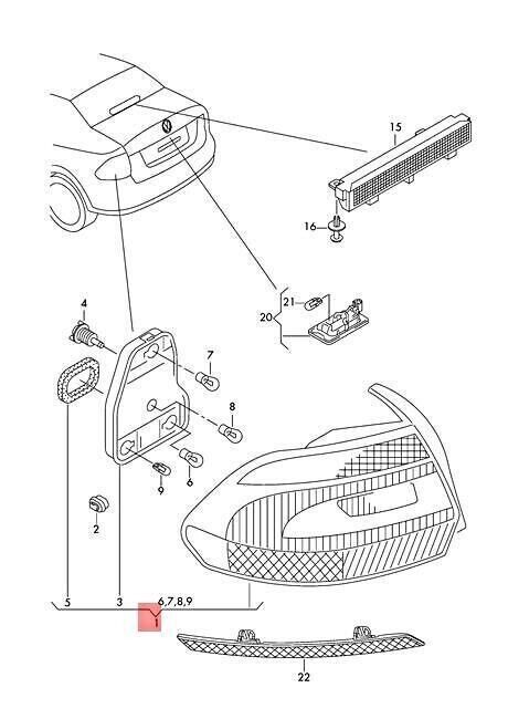 VW Polo Derby Vento-IND Vento Classic-IND Tail Light Right 6RU945096J ...
