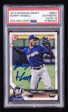 Korry Howell Signed 2018 Bowman Draft #BD61 RC (PSA | Auto 10) Rookie Card