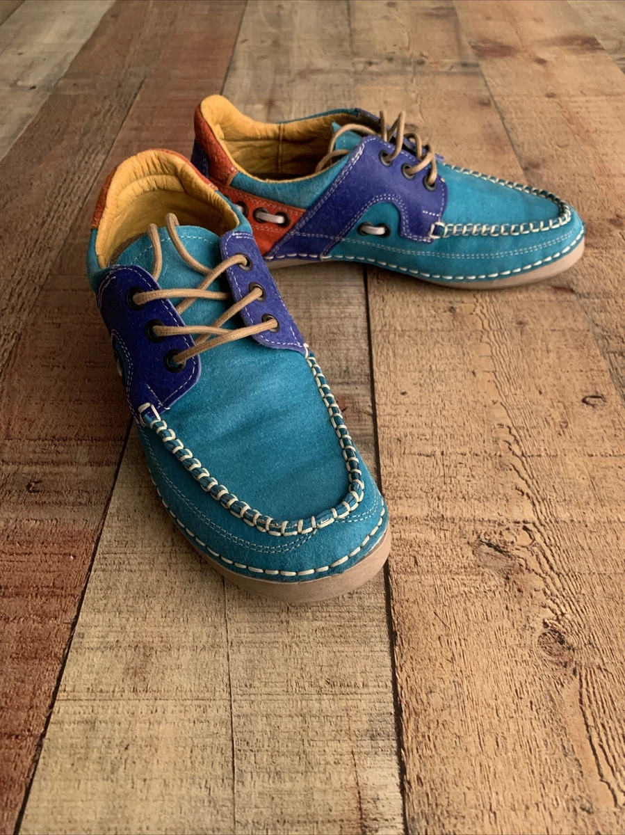Cinch Womens Boat Shoes Casual Moccasin 6.5B Multi Color Block