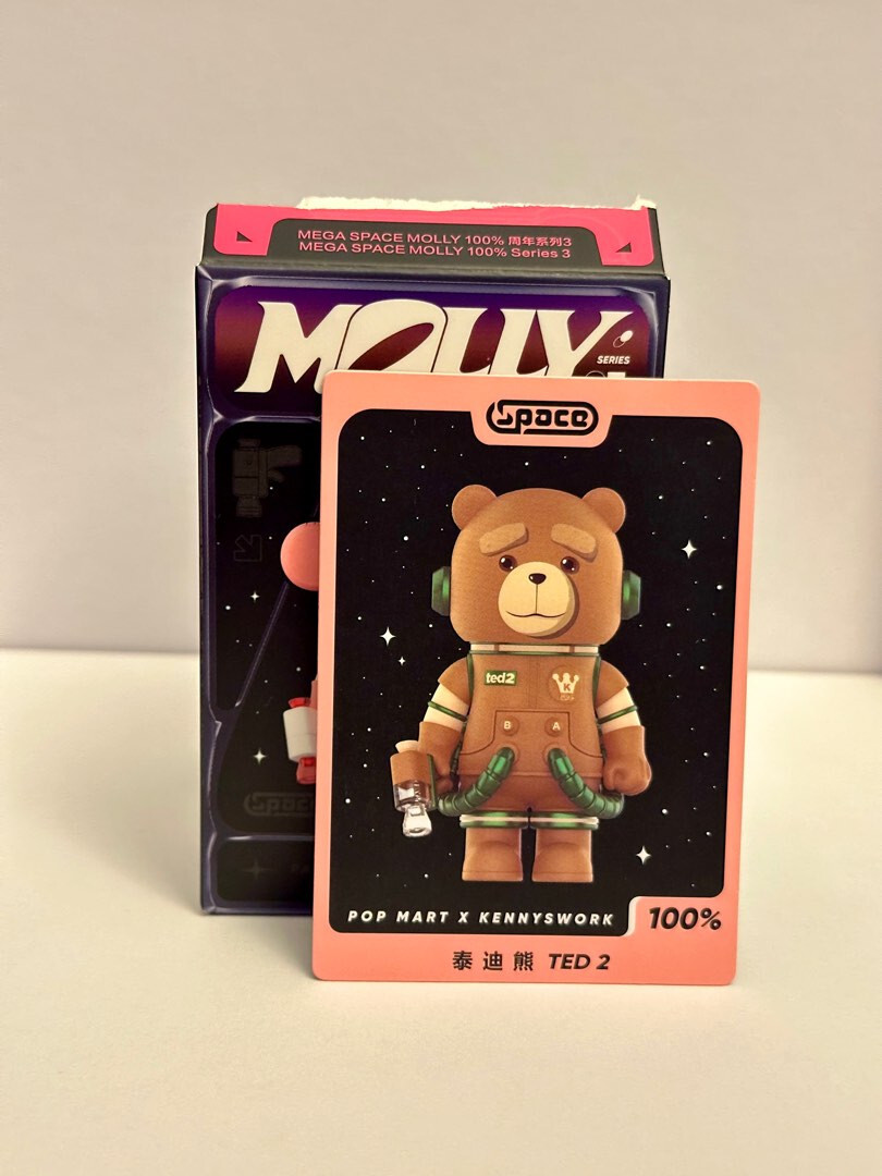 POP MART x Molly 100% Mega Space Series 3 TED 2 Mini Figure Toy