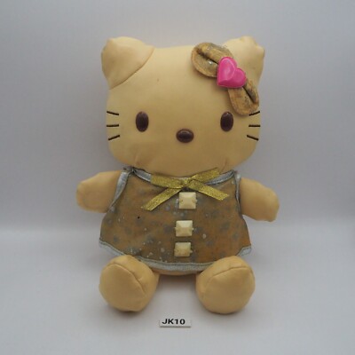 JK10 JUNK Hello Kitty Sanrio Eikoh 2002 Leather Brown Plush 8