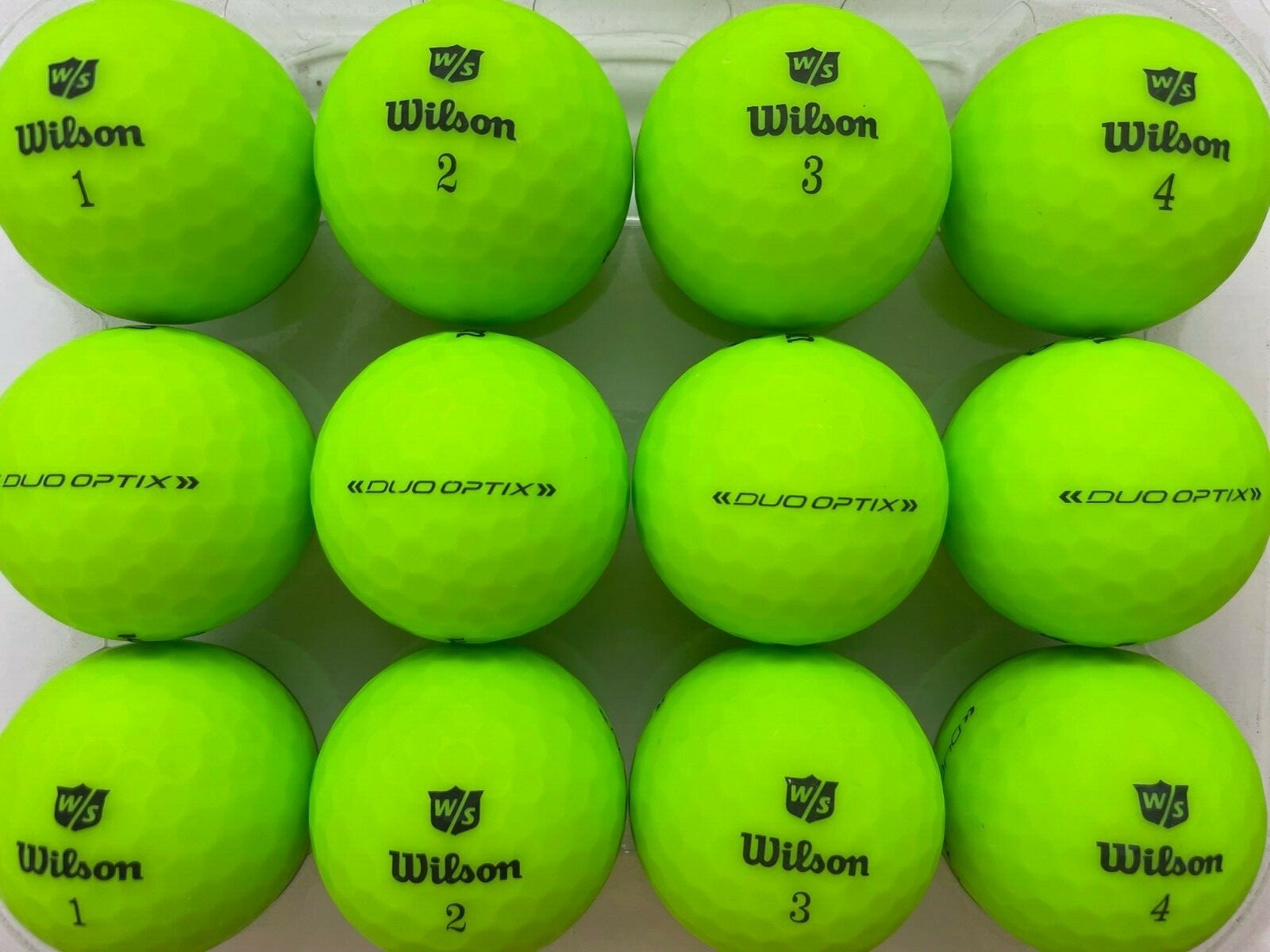 20 WILSON STAFF DUO OPTIX MATTE GREEN GOLF LAKE BALLS PEARL / GRADE A