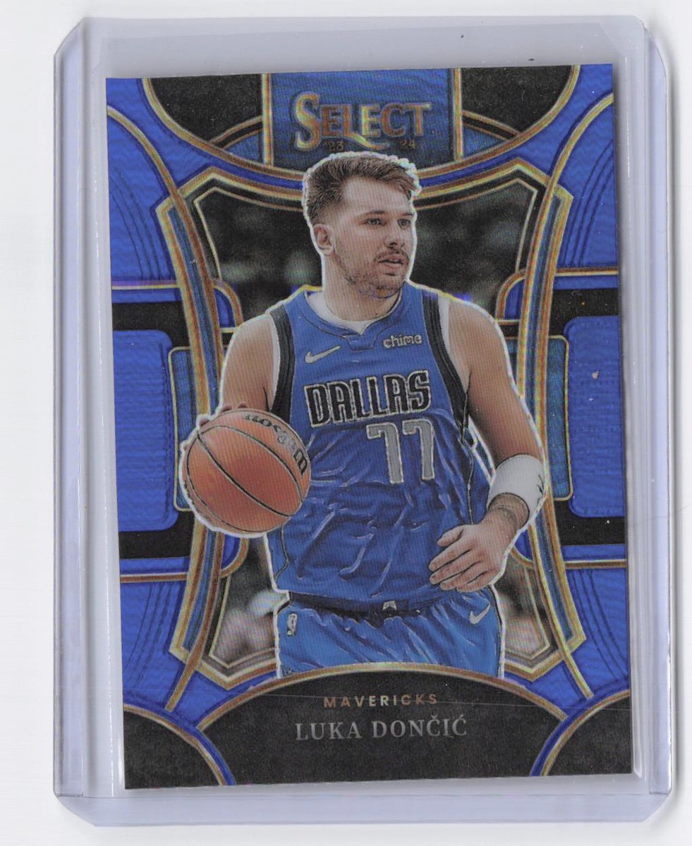2023-24 Panini Select Luka Doncic #350 Blue Silver Prizm