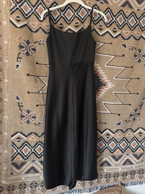 revelry black satin dress The Revelry