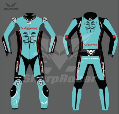 Sharp Racer Leather Motorcycle Racing Suit   Joker Style