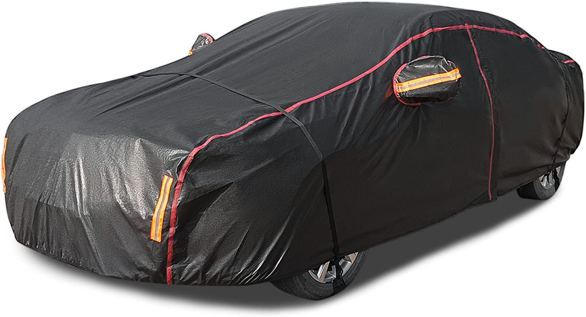 Cubierta Impermeable Para Auto Universal 196-210 Pulgadas Lona Funda De  Carro US