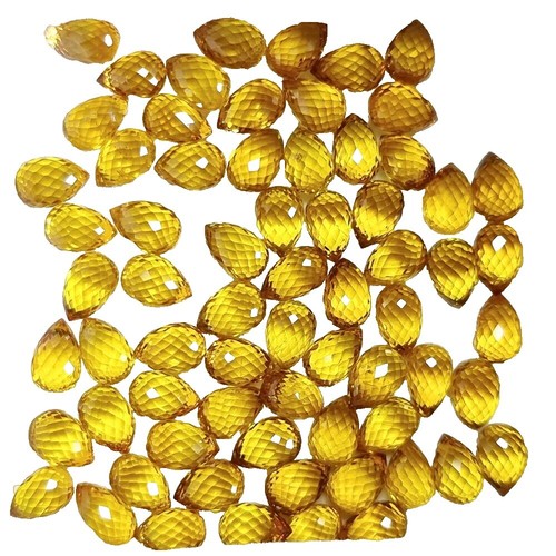 Perles Naturelles Multi-saphir Facettées Forme Oignon Briolette 5,5-6 Mm - 9 Pouces