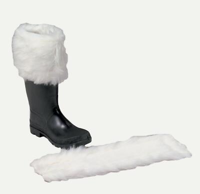 HALCO SANTA MRS CLAUS LUXURIOUS LONG HAIR FUR BOOT CUFFS COSTUME AE66