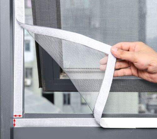 Insect-repellent screen door for window easy installation white new from Japan