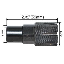 New Steel 1/2x28 Thread Pitch 9MM Muzzle Brake w/ Crush Washers