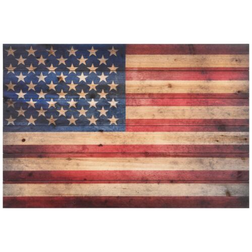 Empire Art Direct ADL-EA2000-2436 AMERICAN FLAG Digital Print, Solid Wood Wall - Picture 1 of 9