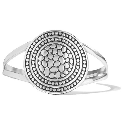 Brighton Watch Cuff Bracelet Silver Tone Crystal Accents Roman Numerals Womens Brighton Watch Cuff Bracelet Silver Tone Crystal Accents  main image 2
