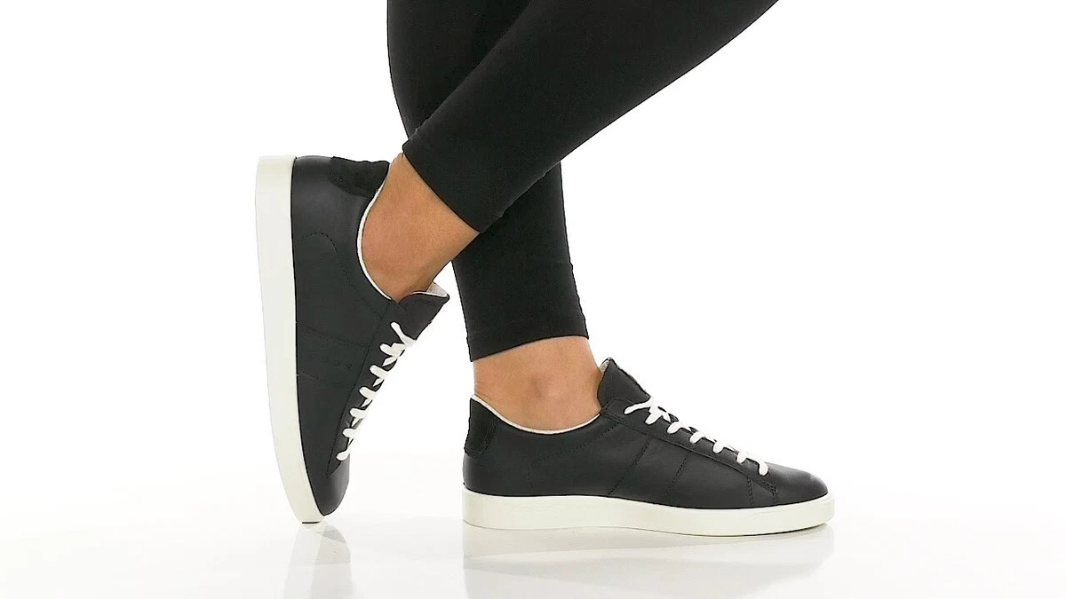 evne hvis du kan hele ECCO Women&#039;s Street Lite Retro Sneaker 8-8.5 US / 39 EU Black and  White | eBay