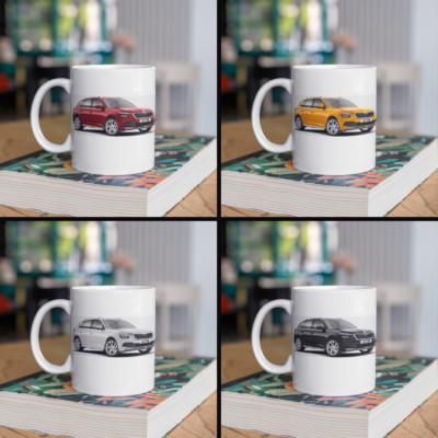 Personalisierte Tasse Skoda Kamiq SE L Executive (Modell vor 2024) Farbe wählbar