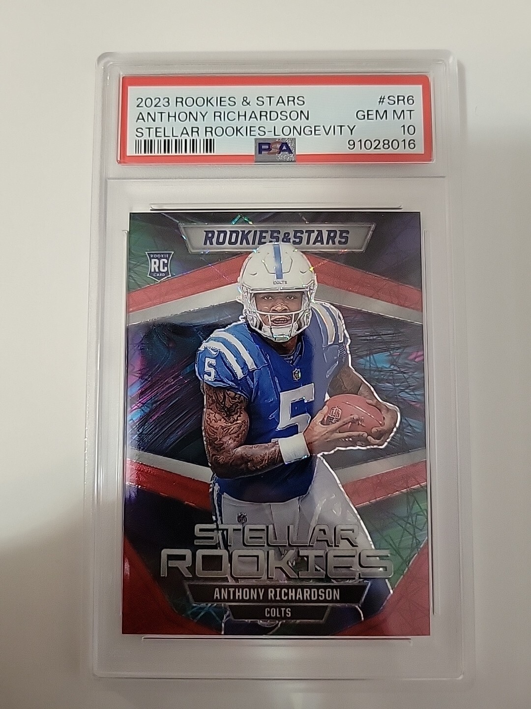 2023 Rookies & Stars Anthony Richardson Stellar Rookies Longevity PSA 10 Gem